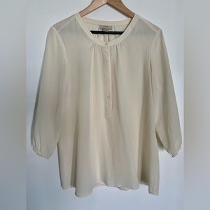 LOFT Beige Peasant Style size Large